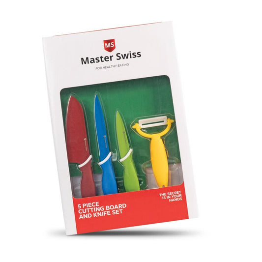 Color - Kitchen knife set + cutting board