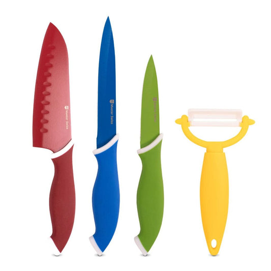 Color - Kitchen knife set + cutting board